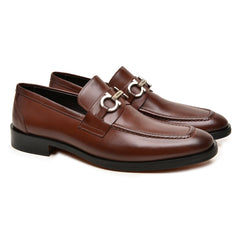 Mocassim Gancini Ferragamo Mouro