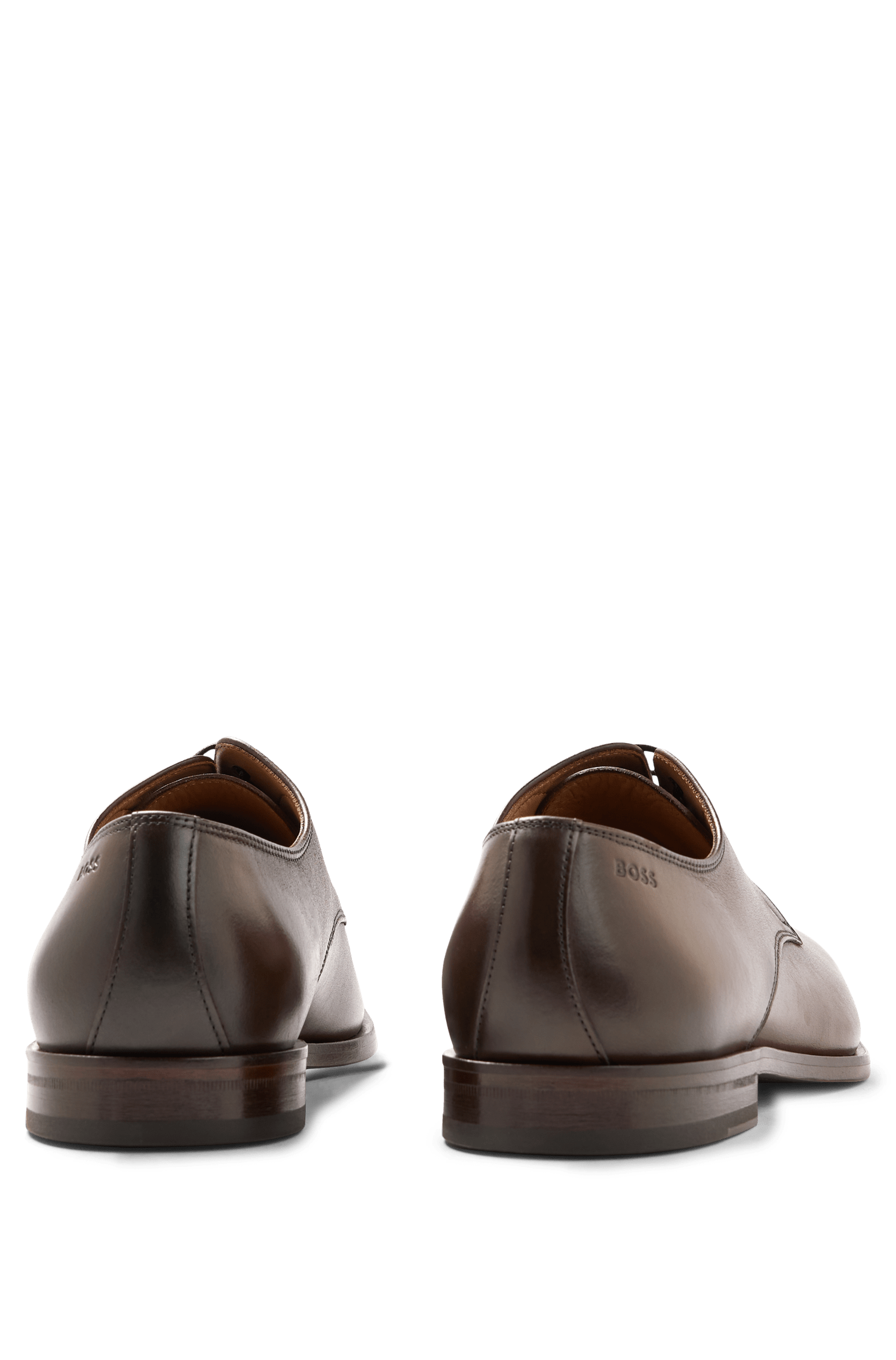 Sapato Social Derby Boss Café em Couro