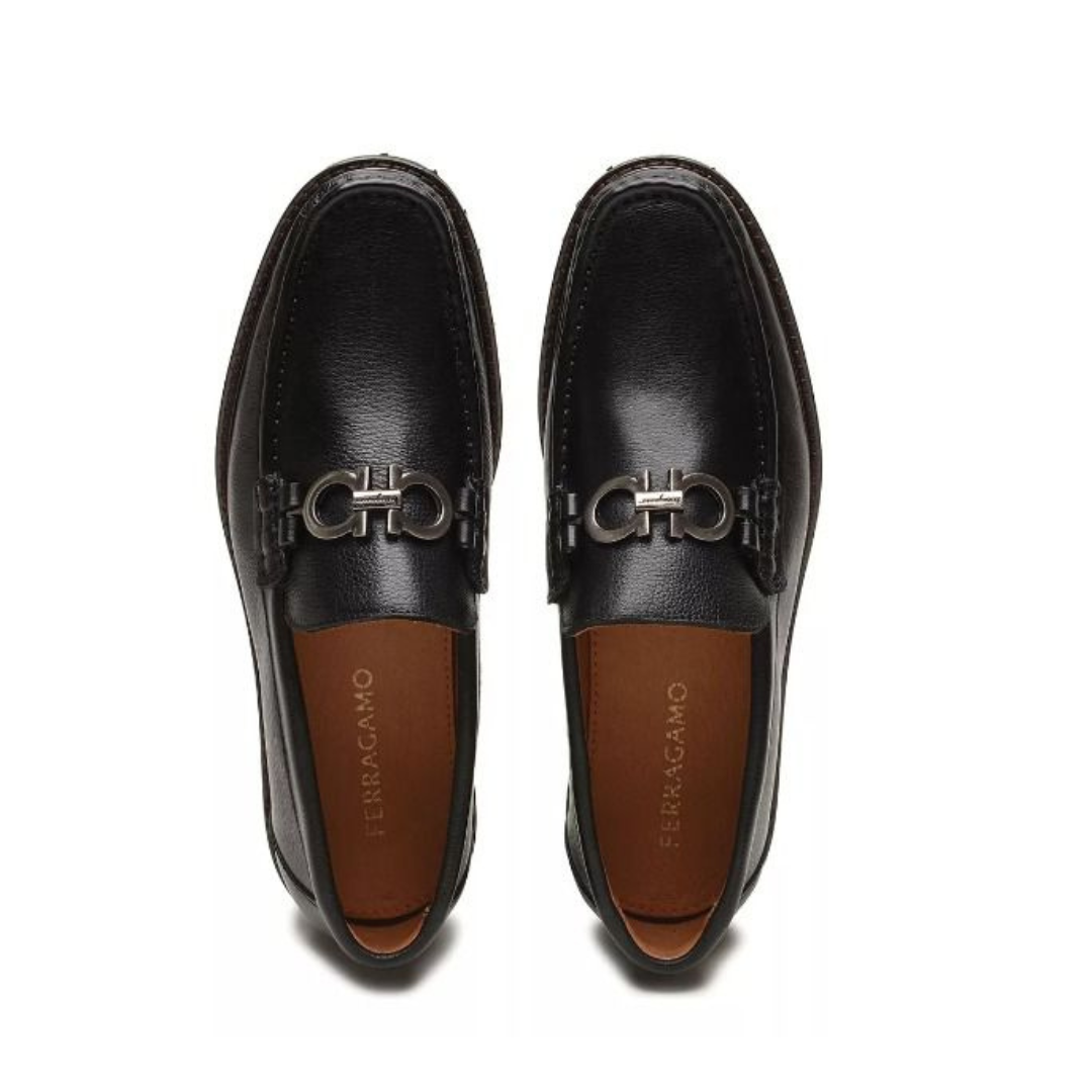 Mocassim Ferragamo David em Couro