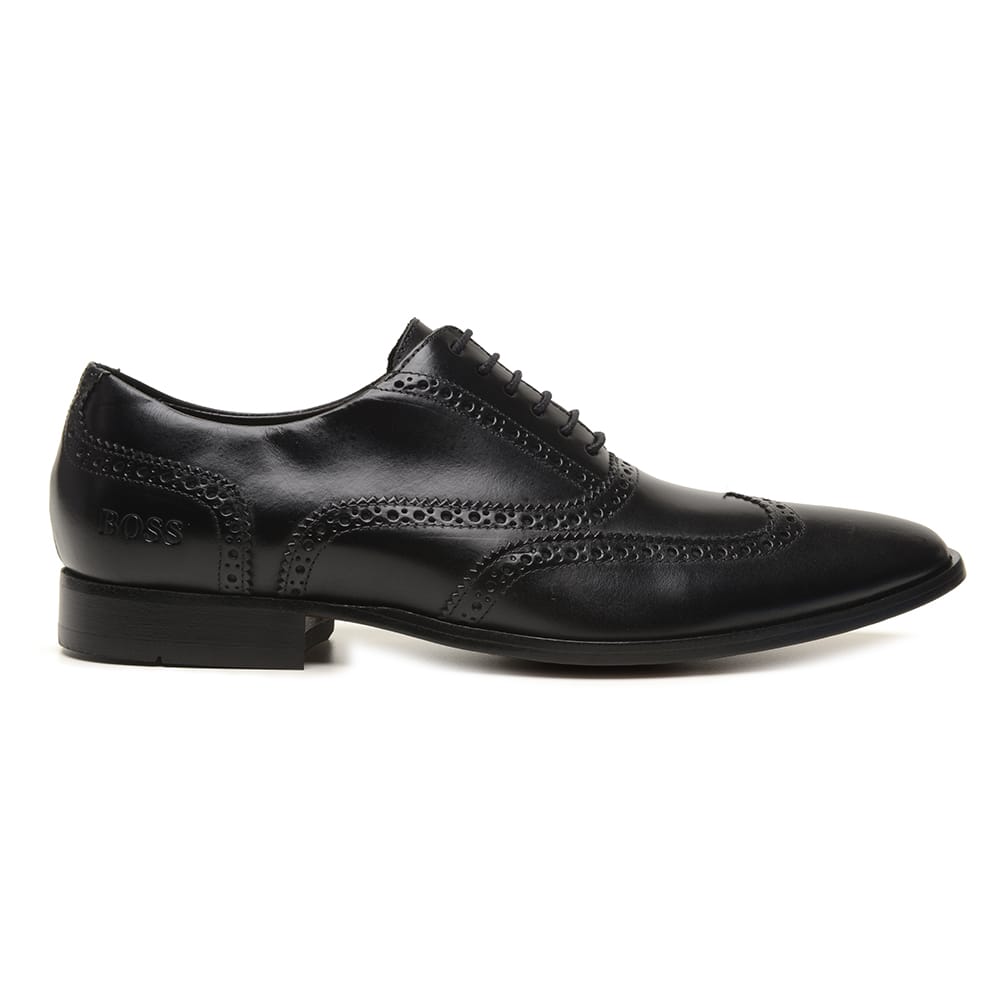 Sapato Social Brogue Boss Preto em Couro