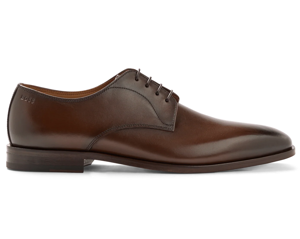 Sapato Social Derby Boss Café em Couro
