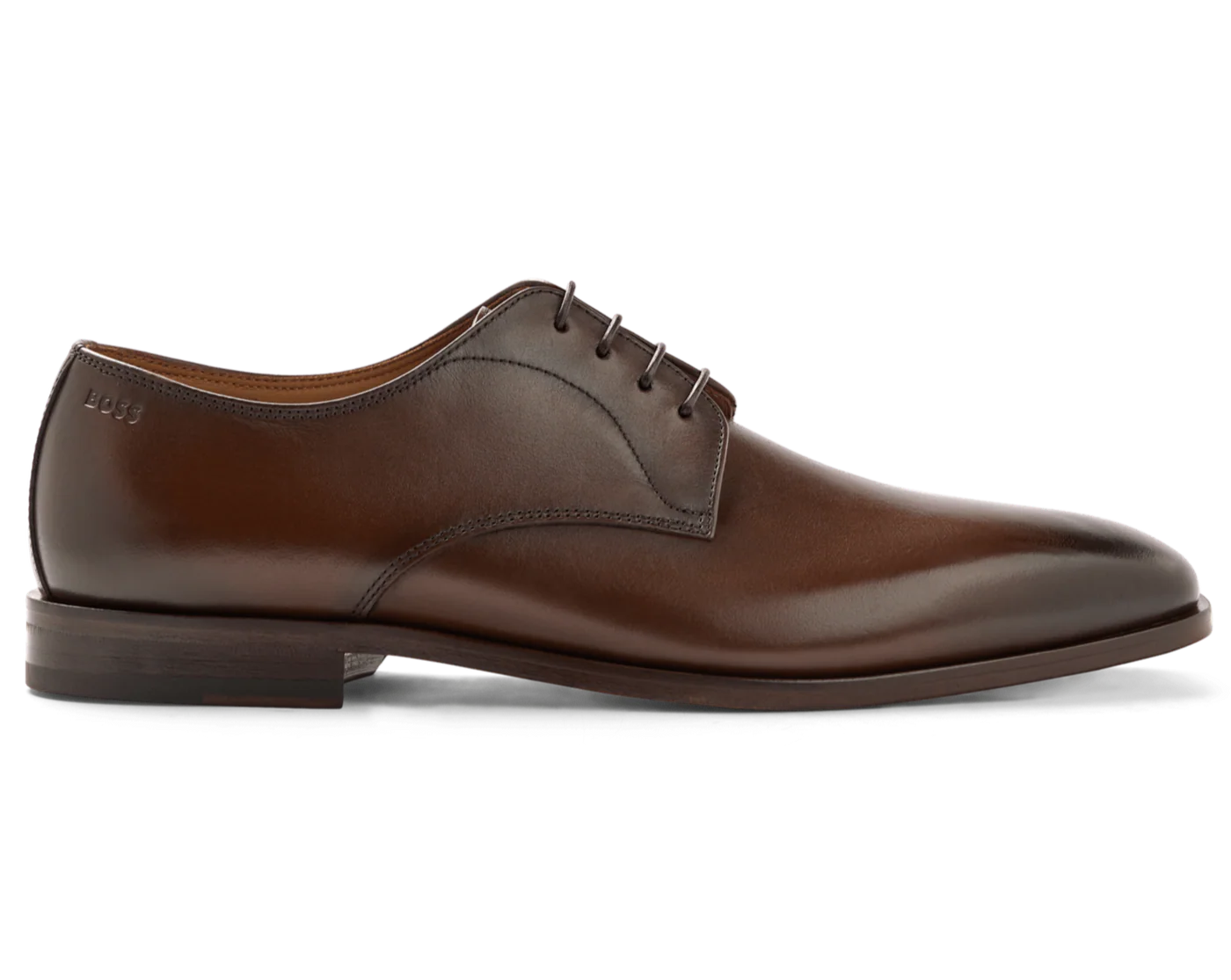 Sapato Social Derby Boss Café em Couro