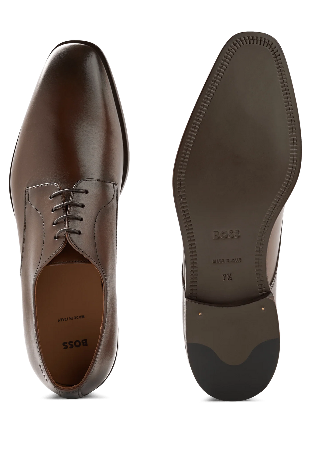 Sapato Social Derby Boss Café em Couro
