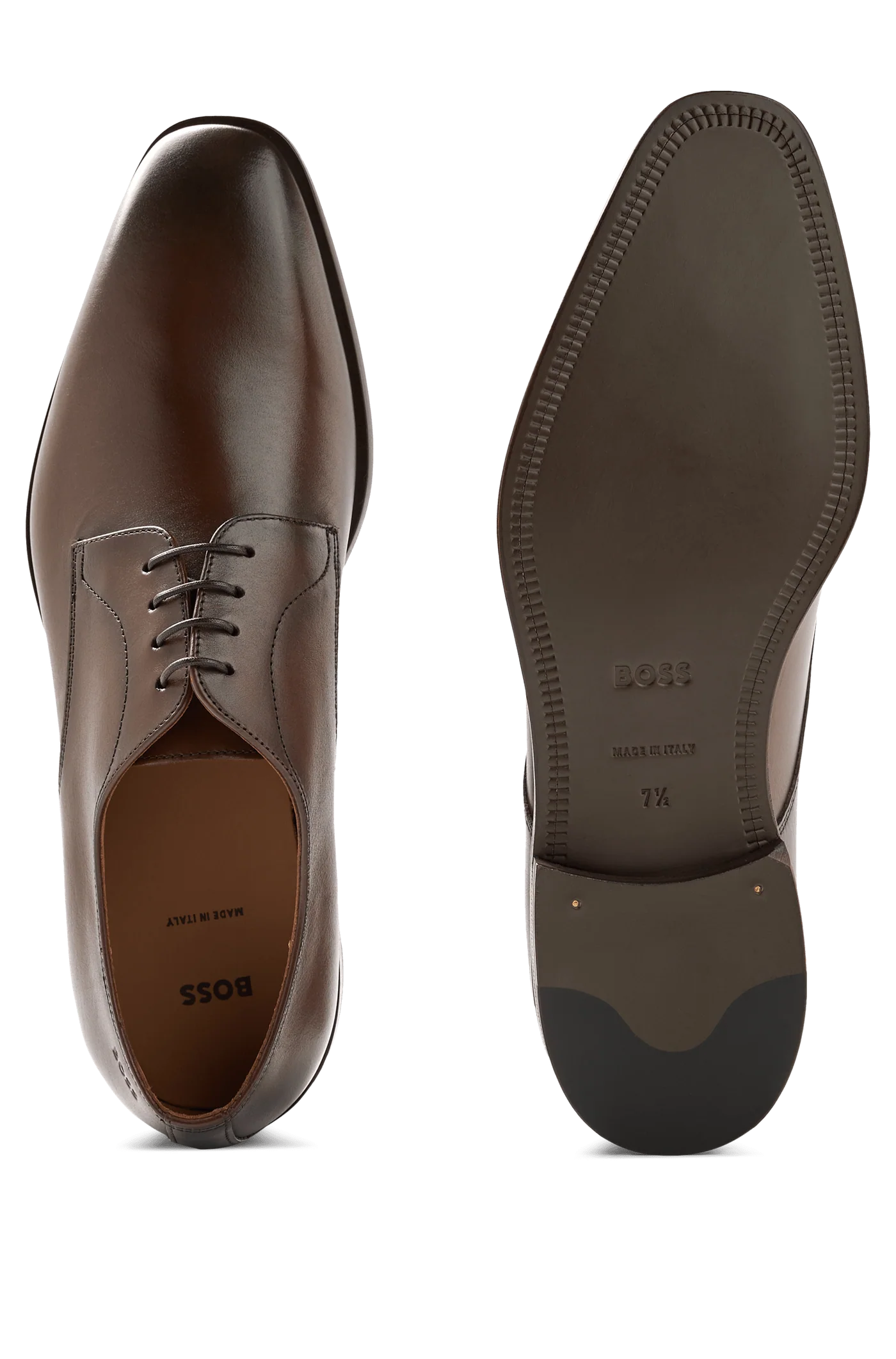 Sapato Social Derby Boss Café em Couro
