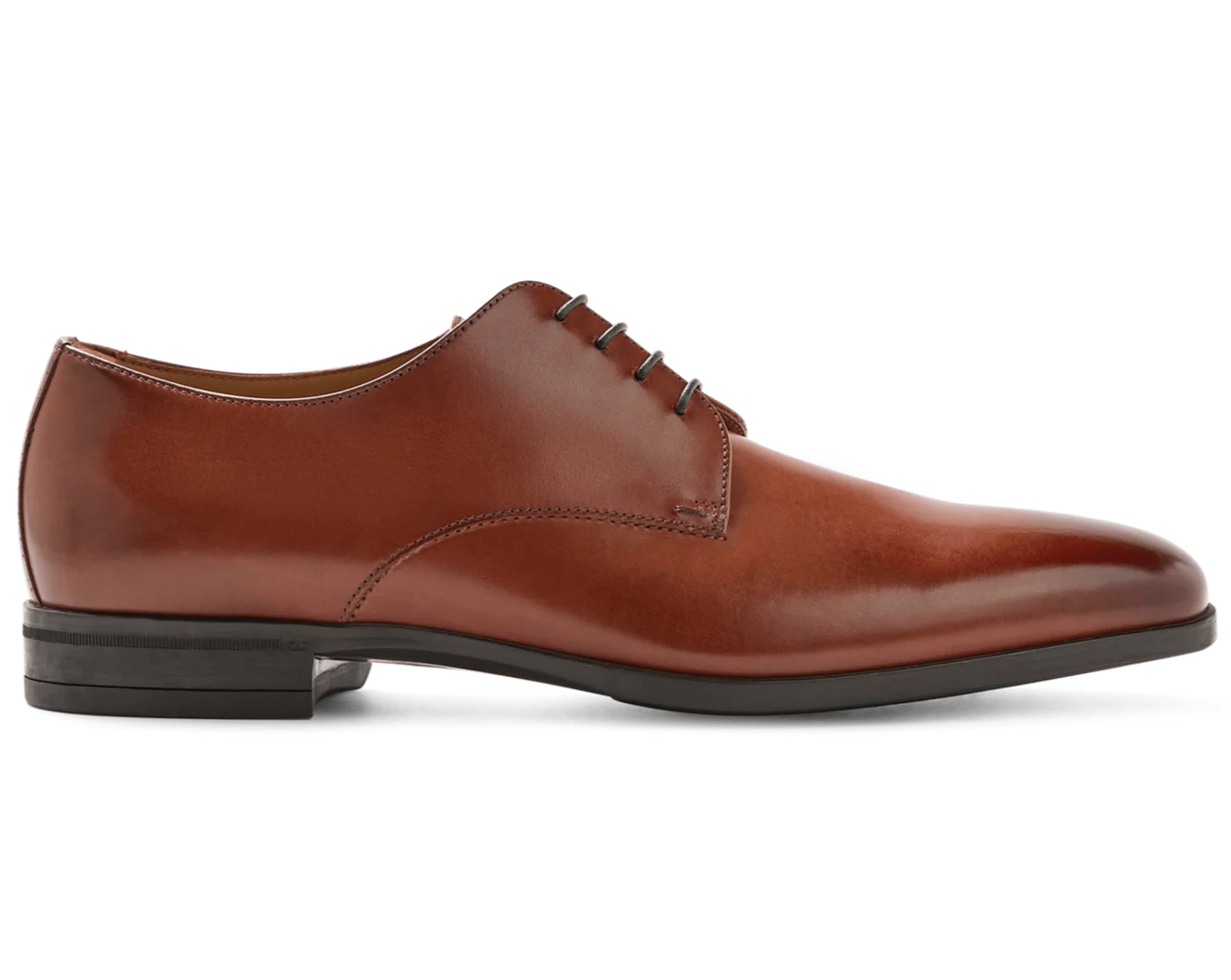 Sapato Social Derby Boss Caramelo em Couro