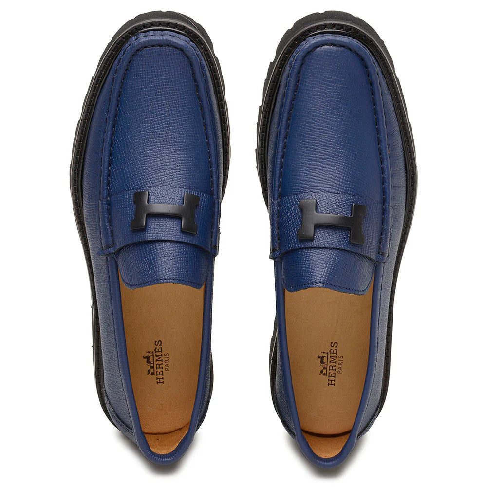 Mocassim Hermès Grégoire Azul Marinho Lançamento