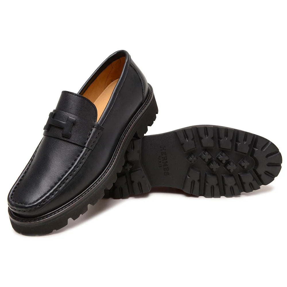 Mocassim Hermès Grégoire Preto Lançamento