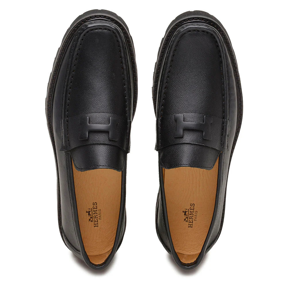 Mocassim Hermès Grégoire Preto Lançamento