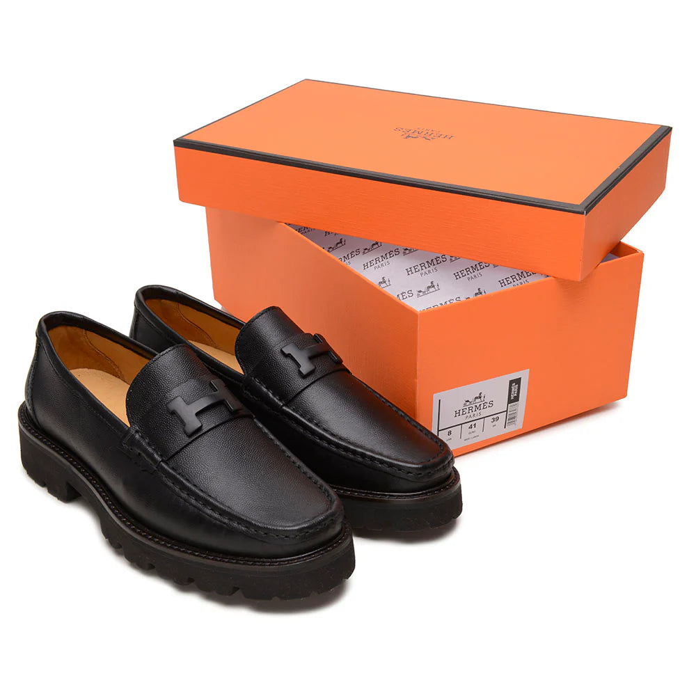Mocassim Hermès Grégoire Preto Lançamento