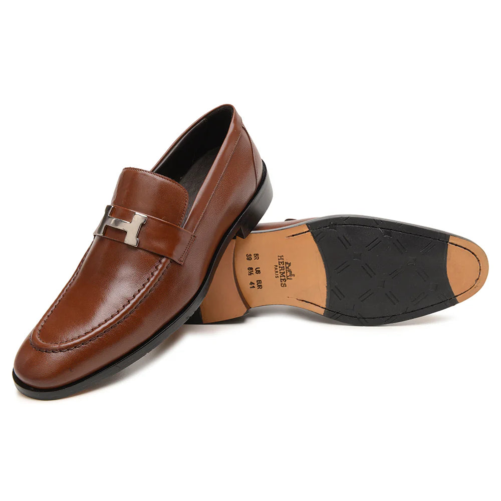 Mocassim Hermès Paris Caramelo