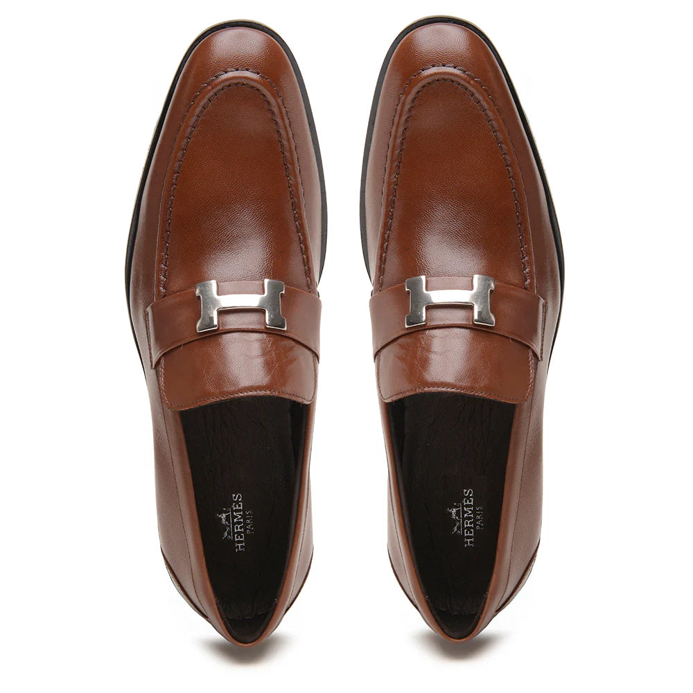 Mocassim Hermès Paris Caramelo